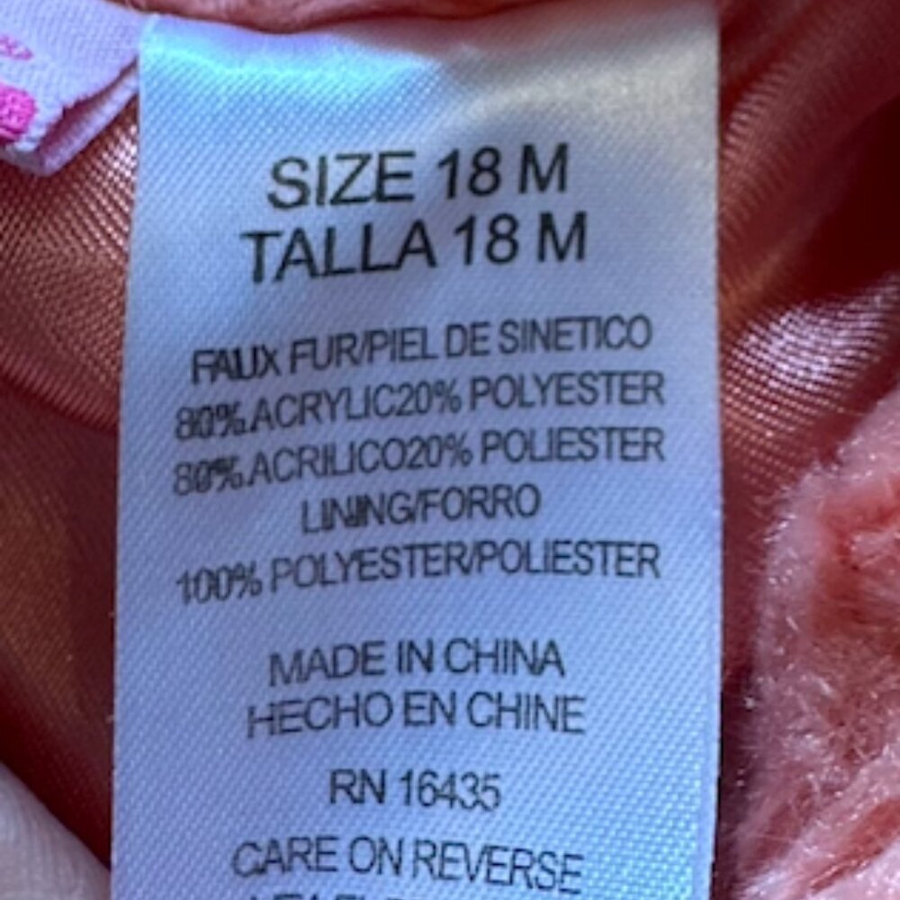 Young Hearts girls coat 18 months, pink - Picture 5 of 6